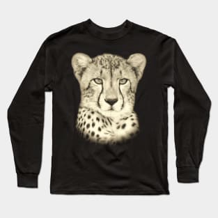 Young Cheetah Making Eye Contact Long Sleeve T-Shirt